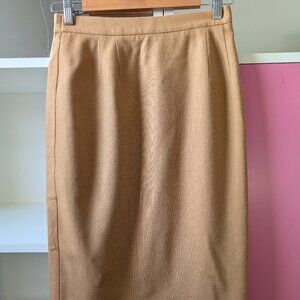 VINTAGE 100% WOOL camel skirt
